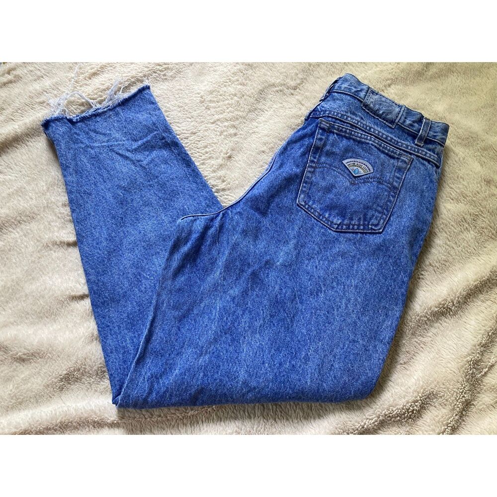 80s Levi's Native Blue Vintage USA Made Cotton Jeans Raw Hem 32x29 Bright Vivid